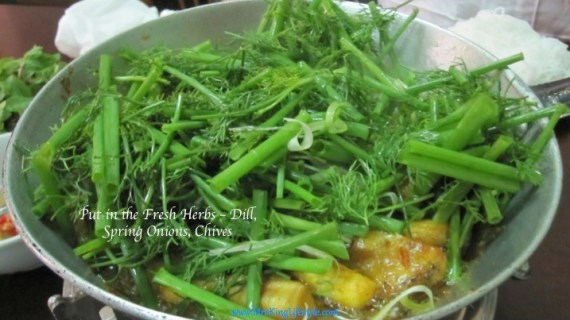 Hanoi Cha Ca La Vong Herbs in Pan_new